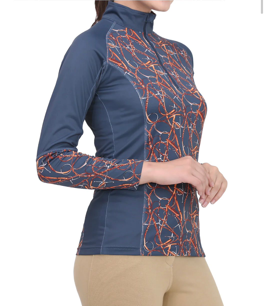 EQUINE COUTURE LADIES SNAFFLE BRIDLES SPORT SHIRT