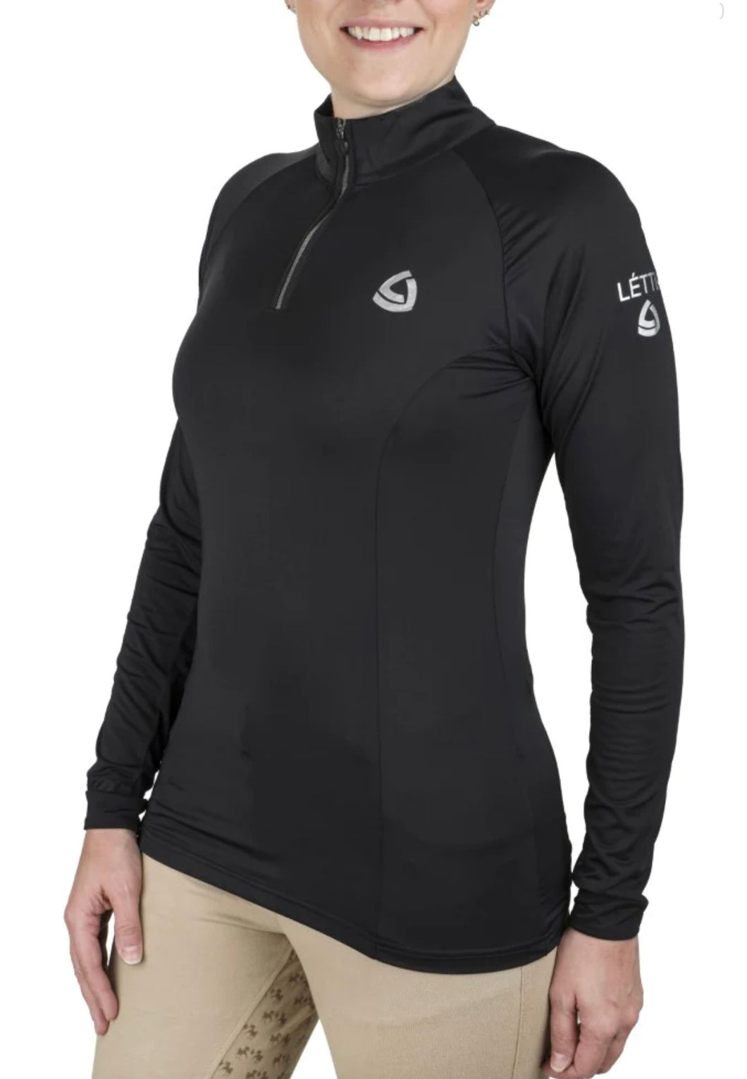 LETTIA WOMEN QUARTER-ZIP NECK UPF 50+ SUN SHIRT