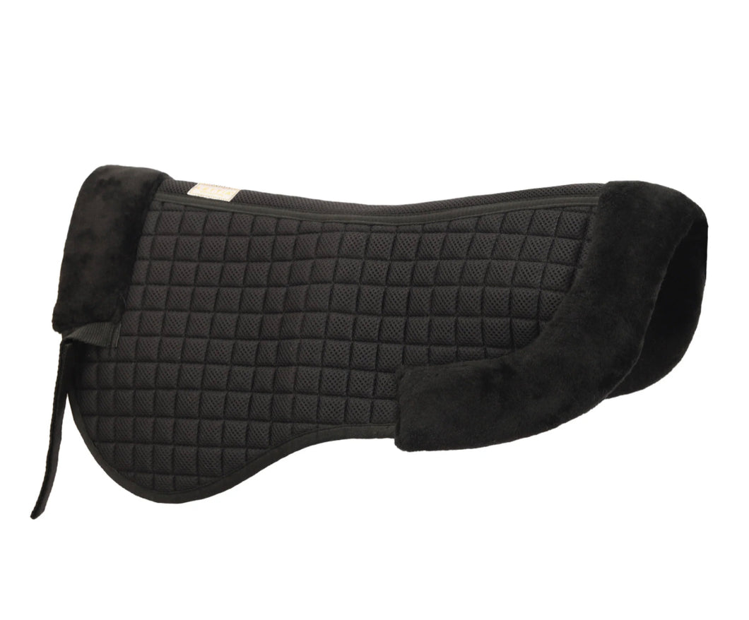 LETTIA COOLMAX SHERPA QUILTED HALF PAD W/ TRIM