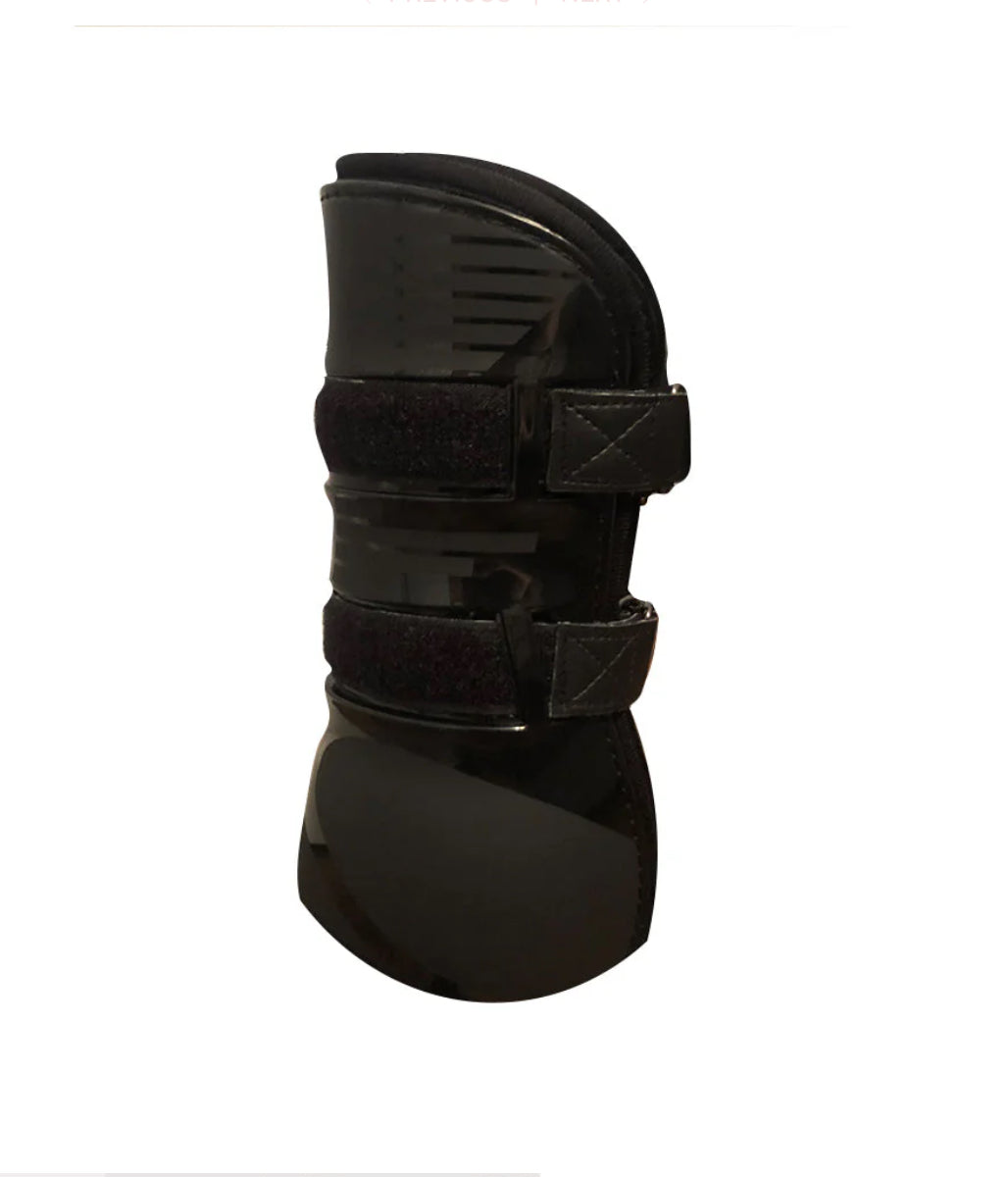 TUFFRIDER PREMIUM ENGRAVED BOOTS W/ LEATHER STRAPS-2 PIECE/PAIR, BLACK, FULL