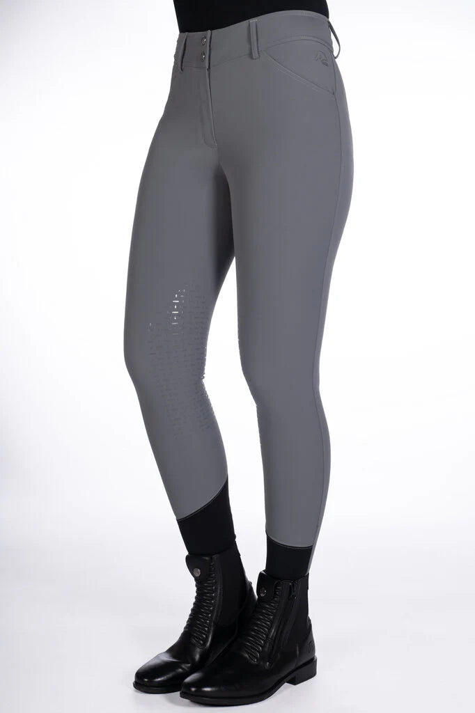 HKM Tampa- Silicone Knee Patch Riding Breeches grey