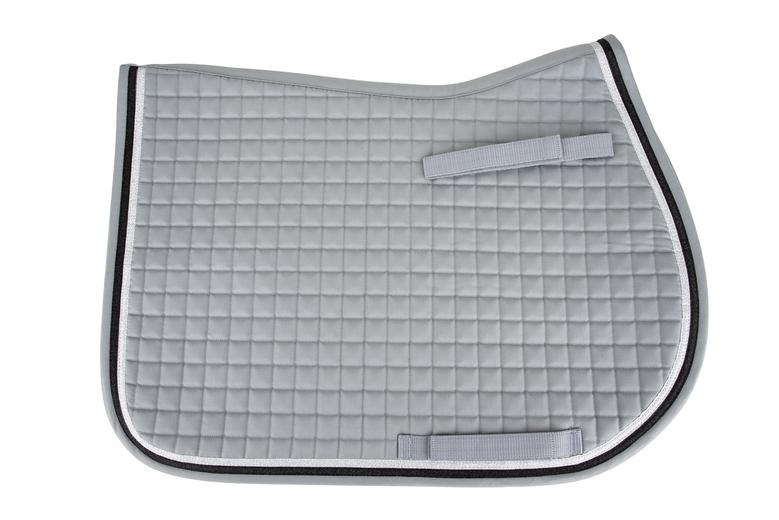 EQUINE COUTURE MATTE ALL PURPOSE SADDLE PAD GREY BLACK TRIM NEW