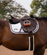 EQUINE COUTURE LUXE SADDLE PAD WITH WHITE SHERPA FLEECE LINING