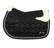 EQUINE COUTURE LUXE SADDLE PAD WITH WHITE SHERPA FLEECE LINING