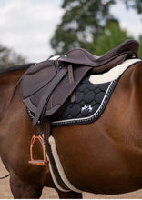 EQUINE COUTURE LUXE SADDLE PAD WITH WHITE SHERPA FLEECE LINING