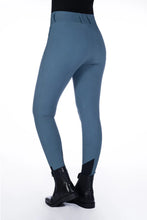HKM Tampa- Silicone Knee Patch Riding Breeches Smokey blue