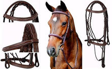 Henri de Rivel Pro Fancy Raised Comfort Crown Padded Bridle With Fancy Raised Reins